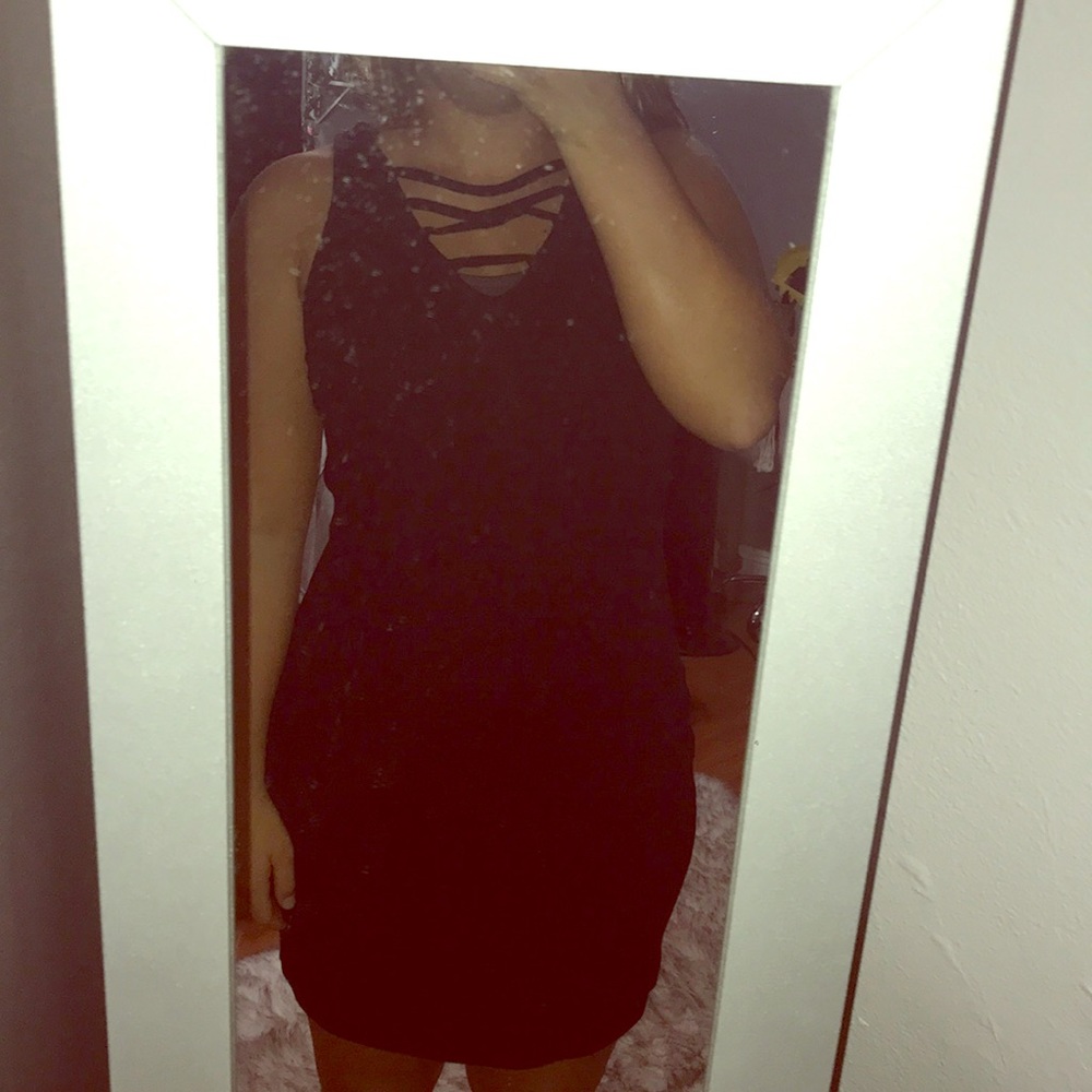 Mid Thigh Black Dress